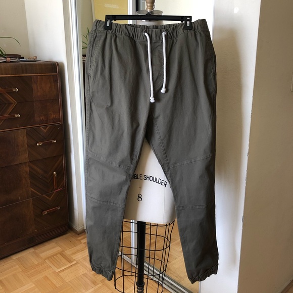 H&M Other - H&M Divided Cotton Olive Drawstring Joggers